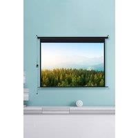 Living and Home 120" Electric Projector Screen with Remote Control in Black