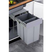 Living and Home 30L Cabinet Pull-out Kitchen Waste Bin in Grey