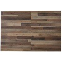 Living and Home 36Pcs Multi-Width Strip Wood-Effect Self-Adhesive PVC Flooring with UV Coating, 5m Cover in Walnut