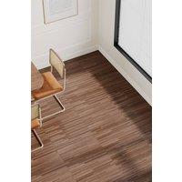 Living and Home 36Pcs Multi-Tone Narrow Strip Wood-Effect Self-Adhesive PVC Flooring with UV Coating, 5m Cover in Brown