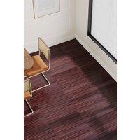 Living and Home 36Pcs Multi-Tone Narrow Strip Wood-Effect Self-Adhesive PVC Flooring with UV Coating, 5m Cover in Dark Brown