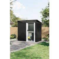 https://www.burton.co.uk/product/living-and-home-4x6-ft-metal-shed-garden-tool-storage-shed-with-waterproof-pent-roof-sliding-door-and-base-foundation-black_p-57416847-41ee-4fe6-ba5d-95e87884abe1?colour=Black&size=One%20Size
