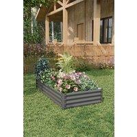 Living and Home Large Metal Raised Garden Bed Multiple sizes Black/Grey Planter Box for Outdoor, Patio, Greenhouse - 2.5x5ft/3x6ft/4x8ft