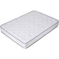 Living and Home Straight Edge Mattress with Pocket Springs and Plush Memory Foam in White | Size: Single