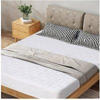 Living and Home Cozy Mattress with Springs & Fireproof Fabric in White | Size: Single