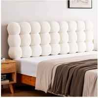 Living and Home Comfortable Plush Headboard Bolster Pillow in Cream