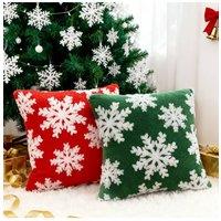 Living and Home 2Pcs Christmas Theme Decorative Throw Pillows | Size: 45cm x 45cm