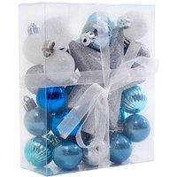 Living and Home 30Pcs Christmas Ornament Set Xmas Bauble and Snowflake Tree Topper
