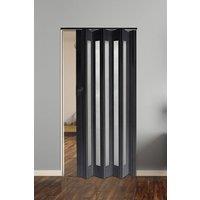 Living and Home PVC Accordion Folding Door in Black