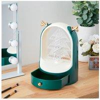 Living and Home Desktop Jewelry Display Holder with Drawer in Green