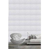 Living and Home 12 Pcs PVC 3D Wall panel Decorative Wallpaper in White