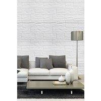 Living and Home 6 Pcs 3D Wall Panel Decorative Wallpaper in White