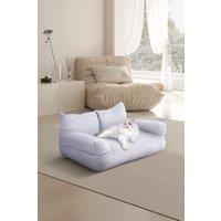 Living and Home Ice Silk Cooling Pet Sofa Bed in Light Grey