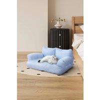 Living and Home Ice Silk Cooling Pet Sofa Bed in Light Blue