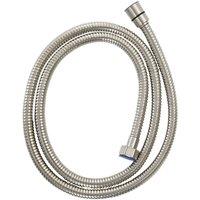 Living and Home 1.5M Long Stainless Steel Shower Hose in Silver