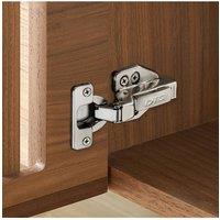 Living and Home 2 Pcs 110 Degree Soft Close Half Overlay Cabinet Door Hinges Wardrobe Doors Hinges with Screws, 3.8cm H in Silver