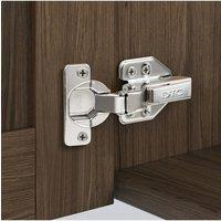 Living and Home 2 Pcs 110 Degree Soft Close Concealed Cabinet Door Hinges Wardrobe Doors Hinges with Screws, 4.5cm H in Silver