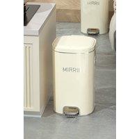 Living and Home 8/10/15/20L Pedal Rubbish Bin Dustbin Hand-press Trash Can with Lid in Cream | Size: X-Large
