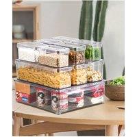 Living and Home 10pcs Fridge Storage Containers 18.5L Food Fruit Vegetable Organizer with Lids in Clear