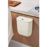 Living and Home 12L Hanging Waste Bin Dustbin Flip-top Trash Can with Lid in Cream