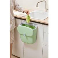 Living and Home 12L Hanging Waste Bin Dustbin Flip-top Trash Can with Lid in Green