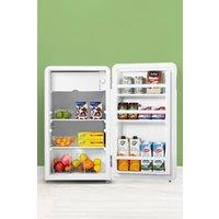 Living and Home 93L Retro Freestanding Fridge Door-Reversible with Chiller Box & Adjustable Legs in White