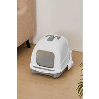 Living and Home Durable PP Foldable Cat Litter Box in White
