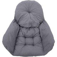 Living and Home Egg Hammock Swing Chair Cushion with Armrest and Backrest in Dark Grey