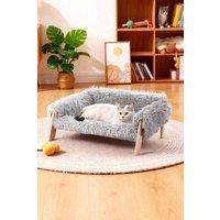 Living and Home Soft and Comfortable Wooden Frame Pet Sofa in Grey