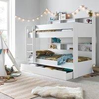 Bedmaster Olly Storage Bunk Bed With Drawer in White | Size: Single
