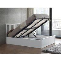 Bedmaster Malmo Wooden Ottoman Bed in White | Size: Small Double