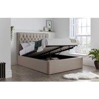 Bedmaster Wilson Fabric Ottoman Bed in Light Brown | Size: Double