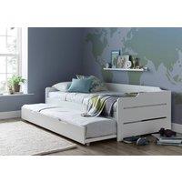 Bedmaster Copella Guest Bed With Trundle With Spring Mattress in White | Size: Single