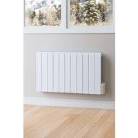 Living and Home 1800W Electric Oil Filled Radiator Space Heater with LED Screen in White