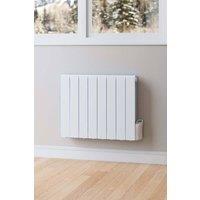 Living and Home 1200W Electric Oil Filled Radiator Space Heater with LED Screen in White