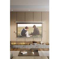 Living and Home 16:9 Electric Motorized Projector Screen with Remote, 72" in White