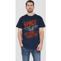 Men Star Trek Space Travel T-Shirt, Navy | Size: 3X-Large