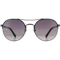 Police Men Aviator Shiny Gunmetal Smoke Gradient Sunglasses in Grey