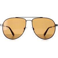 Ted Baker Men Aviator Gunmetal with Black Painted Rim Brown TB1691 Maeve