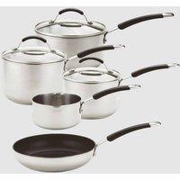Meyer Induction Cookware Set Stainless Steel, Non Stick, Dishwasher Safe, 5 Piece in Silver