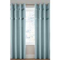 Catherine Lansfield 'Sequin Cluster' Lined Eyelet Curtains in Blue | Size: 168cm width x 229cm drop