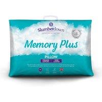 Slumberdown Single Memory Foam Plus Firm Support Pillow in White