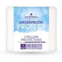 Slumberdown 2 Pack Waterproof Protect Pillow Protector in White