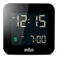 Braun Digital Travel Alarm Clock in Black