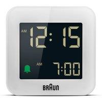 Braun Digital Travel Alarm Clock in White