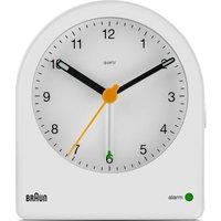 Braun Classic Analogue Alarm Clock in White
