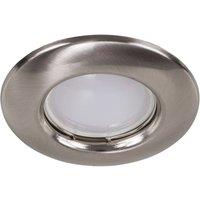 ValueLights Downlight Fixed Ceiling Light Fitting 10 Pack in Silver