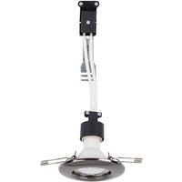 ValueLights Downlight Fixed Ceiling Light Fitting 6 Pack With Warm White Bulbs in Black