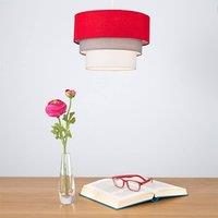 ValueLights Aztec Three Tier Drop Easy Fit Fabric Ceiling Pendant Light Lamp Shade in Red
