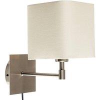 ValueLights Sheldon Brushed Chrome Indoor Wall Light in Metallic Silver